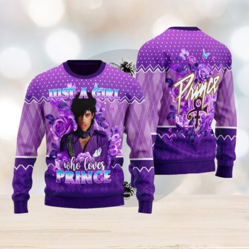 Just A Girl Prince Who loves Christmas Ugly Sweater For Men And Women Gift Hoidays