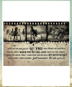 Just Remember The Ride Goes On Harness Racing Horizontal Poster