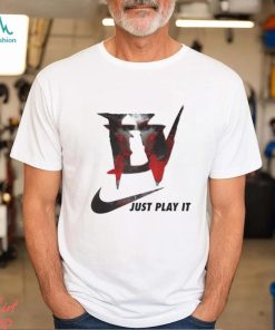 Just play ir horror Nike logo shirt