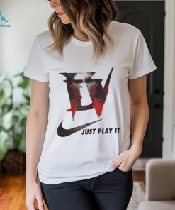 Just play ir horror Nike logo shirt