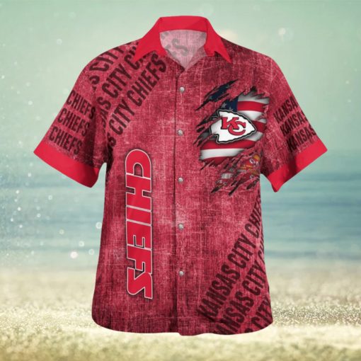 Kansas City Chiefs American Flag Coconut 3D Hawaiian Shirt Best For Fans Beach Gift For Men And Women