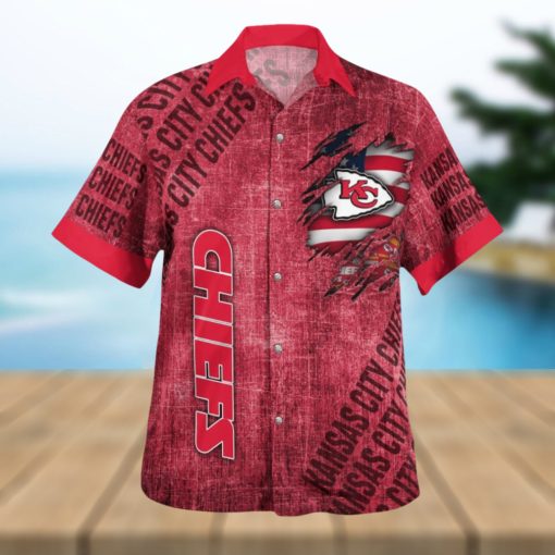 Kansas City Chiefs American Flag Coconut 3D Hawaiian Shirt Best For Fans Beach Gift For Men And Women