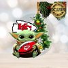Kansas City Chiefs Baby Yoda NFL Christmas Tree Decorations Ornament