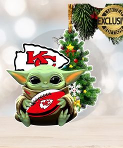 Kansas City Chiefs Baby Yoda NFL Christmas Tree Decorations Ornament