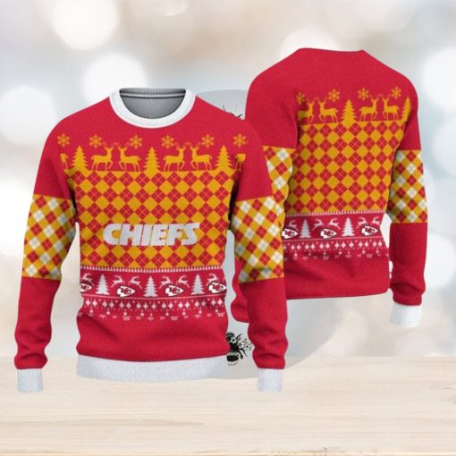 Kansas City Chiefs Check Christmas Sweater