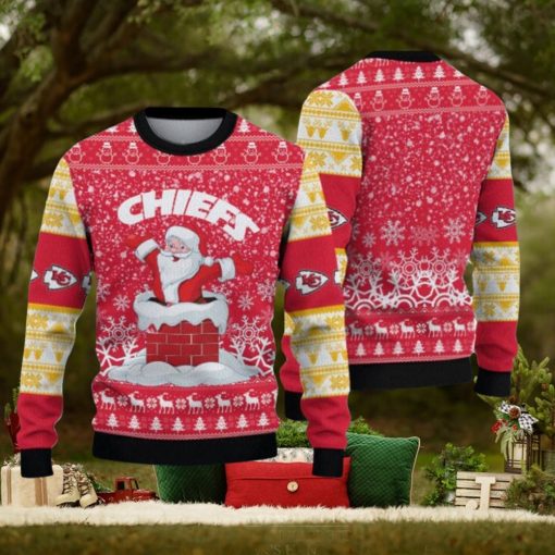 Kansas City Chiefs Christmas Santa Claus Pattern Limited Edition Ugly Sweater