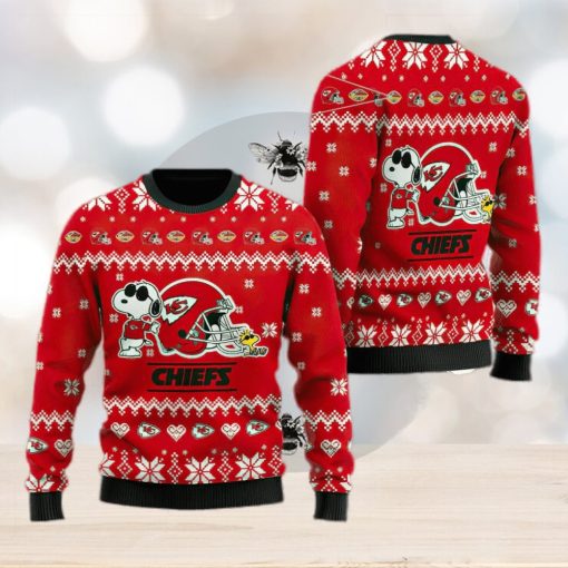 Kansas City Chiefs Cute The Snoopy Show Football Helmet Ugly Xmas Sweater