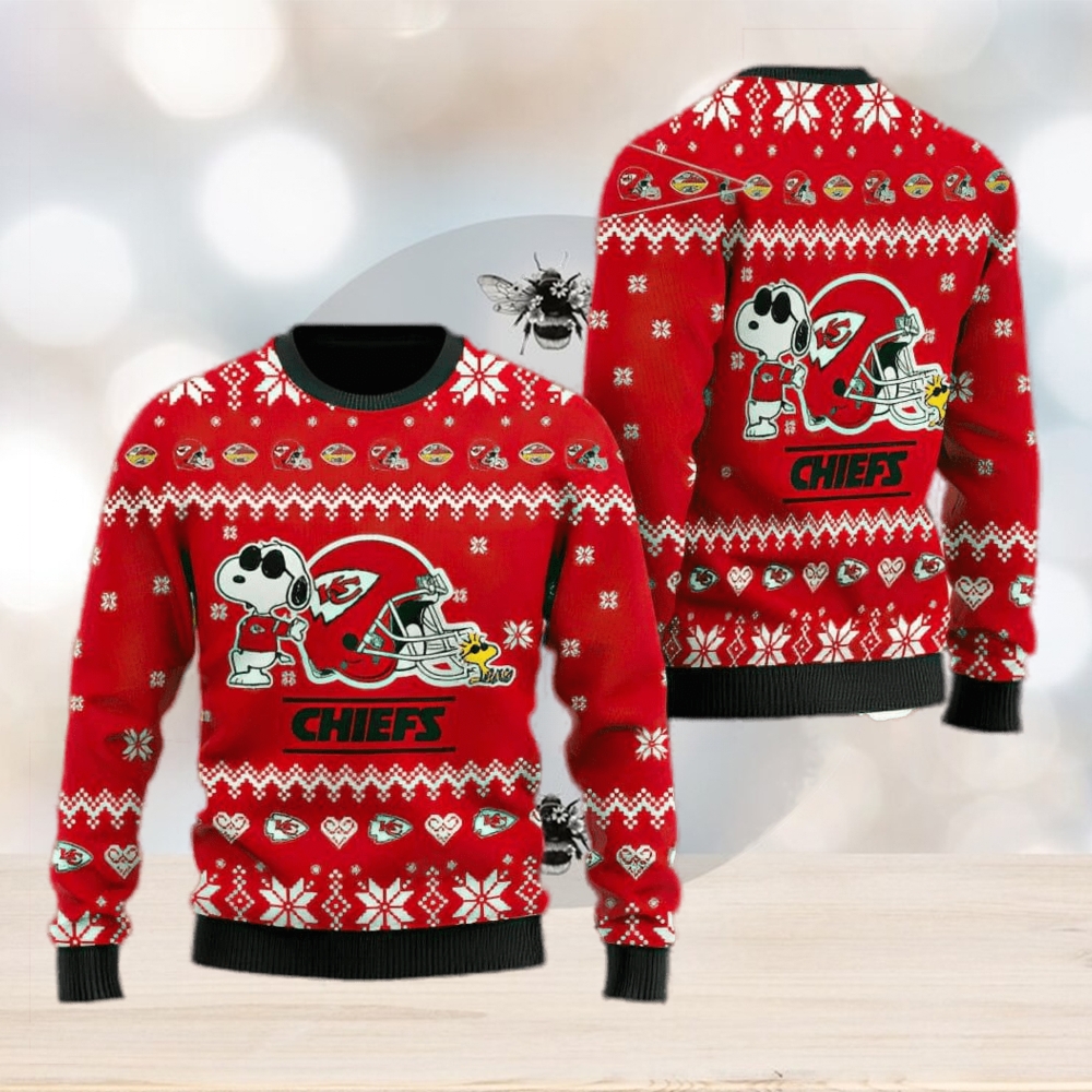 Kansas City Chiefs NFL Knitted Holiday Dog Sweater