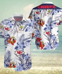 Kansas City Chiefs Logo History Nfl Aloha Tropical Hawaiian Shirt