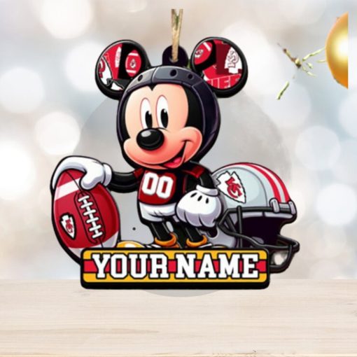 Kansas City Chiefs NFL Mickey Disney Christmas Tree ornament