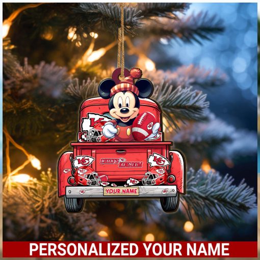 Kansas City Chiefs NFL Mickey Ornament Personalized Your Name SP12102346ID05