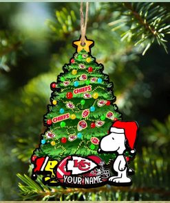 Kansas City Chiefs Personalized Your Name Snoopy And Peanut Ornament Christmas Gifts For NFL Fans SP161023144ID03