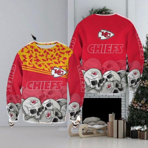 Kansas City Chiefs Skull Choir Halloween Ugly Sweater For Men And Women Gift Christmas