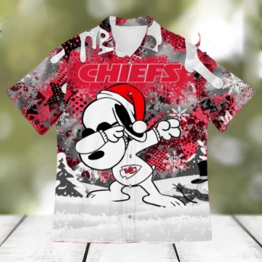 Kansas City Chiefs Snoopy Dabbing The Peanuts 2023 Christmas Gift Hawaiian Shirt