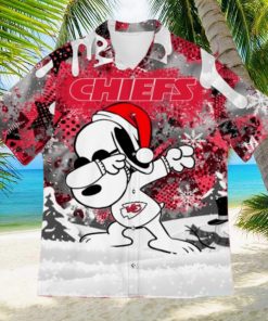 Kansas City Chiefs Snoopy Dabbing The Peanuts 2023 Christmas Gift Hawaiian Shirt