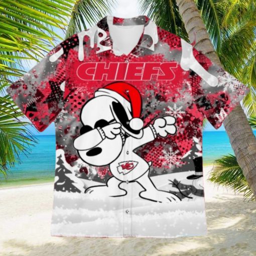 Kansas City Chiefs Snoopy Dabbing The Peanuts 2023 Christmas Gift Hawaiian Shirt