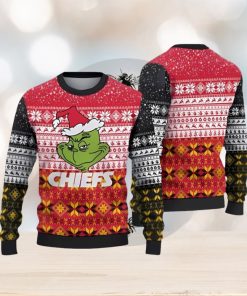 Kansas City Chiefs Ugly Christmas Sweaters Grinch