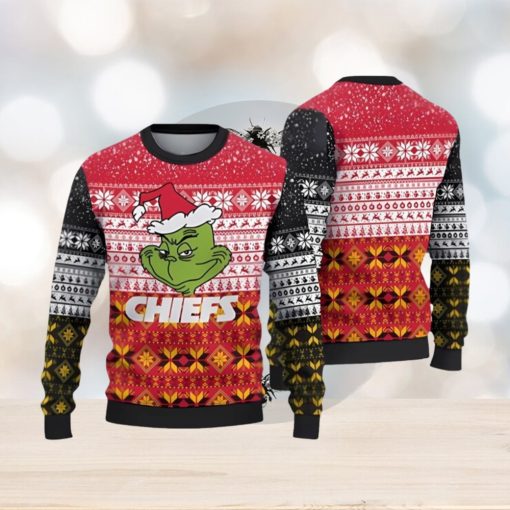 Kansas City Chiefs Ugly Christmas Sweaters Grinch