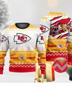 Kansas City Chiefs Ugly Sweater Yellow Nice Gift For Everyone