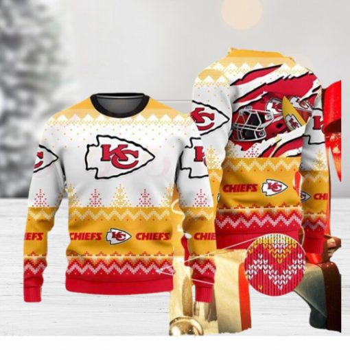 Kansas City Chiefs Ugly Sweater Yellow Nice Gift For Everyone