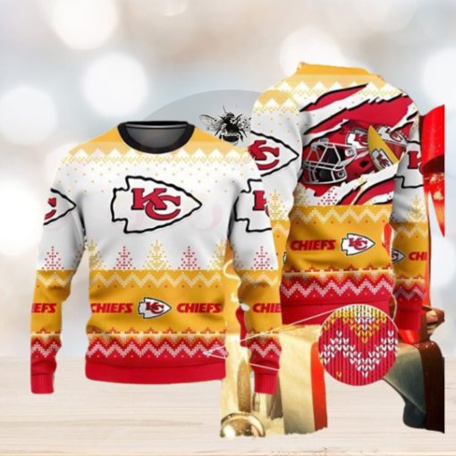 Kansas City Chiefs Ugly Sweater Yellow Nice Gift For Everyone