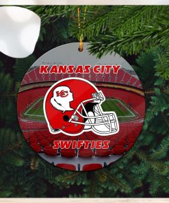 Kansas City Swifties Helmet 2023 Holiday Xmas Gifts For Fan Ceramic Christmas Decorations Ornament