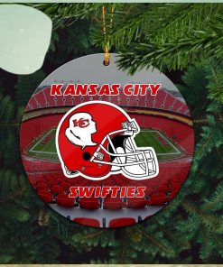 Kansas City Swifties Helmet 2023 Holiday Xmas Gifts For Fan Ceramic Christmas Decorations Ornament