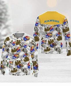 Kansas Jayhawks Champions Sports Hawaiian Tropical Patterns Shirt Ugly Christmas Sweater