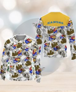 Kansas Jayhawks Champions Sports Hawaiian Tropical Patterns Shirt Ugly Christmas Sweater