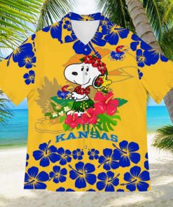 Kansas Jayhawks Champions Sports Hibiscus Patterns Hawaiian Shirt