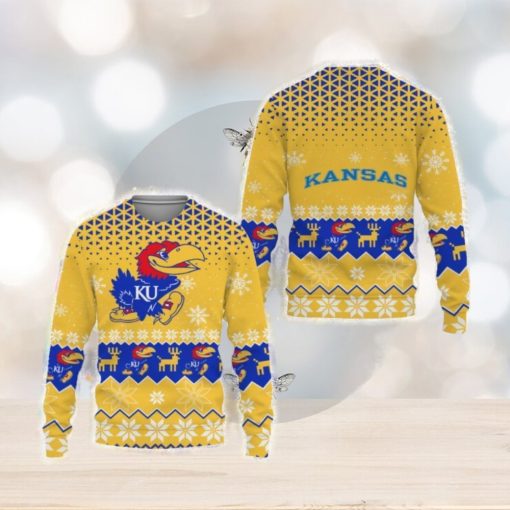 Kansas Jayhawks Sports Football Merry Christmas 3D Sweater For Fans Gifts Unisex