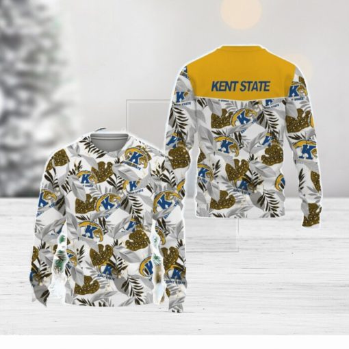 Kent State Golden Flashes Champions Sports Hawaiian Tropical Patterns Shirt Ugly Christmas 3D Sweater