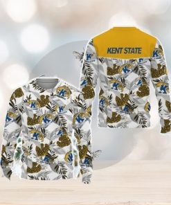 Kent State Golden Flashes Champions Sports Hawaiian Tropical Patterns Shirt Ugly Christmas 3D Sweater