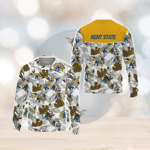 Kent State Golden Flashes Champions Sports Hawaiian Tropical Patterns Shirt Ugly Christmas 3D Sweater