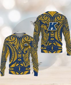 Kent State Golden Flashes Polynesian Tattoo Mix Team Knitted Christmas Sweater All Over Print