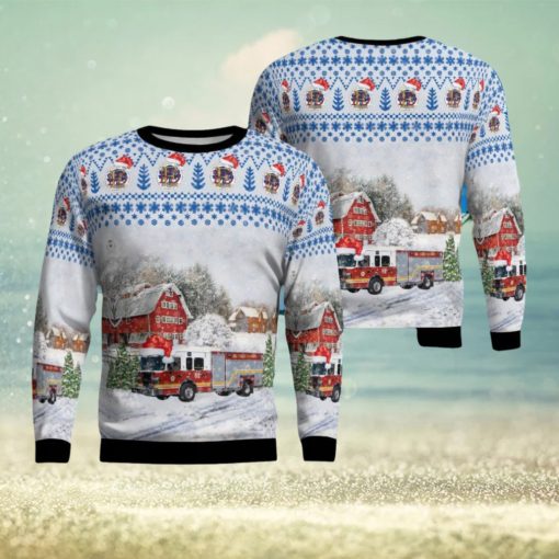 Kentucky, Elizabethtown Fire Department Engine 2034 Christmas AOP 3D Ugly Christmas Sweater