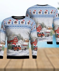 Kentucky, Elizabethtown Fire Department Engine 2034 Christmas AOP 3D Ugly Christmas Sweater