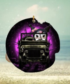 Kuromi Anime Funny Driving Jeep Moonlight Christmas Decorations Ornament