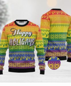 LGBT Gay Pride Happy Holigays Ugly Christmas 3D Sweater Gift For Men And Women