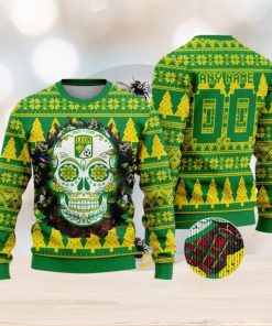 LIGA MX Club Leon Special Sugar Skull Christmas Ugly Sweater Custom Number & Name