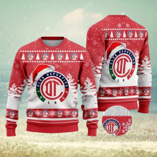 LIGA MX Deportivo Toluca Special Christmas Ugly Sweater Printed New Gift For Men And Women