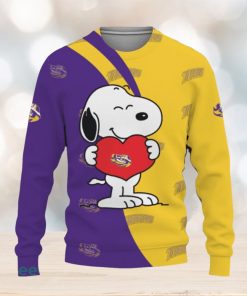 LSU Tigers Snoopy Cute Heart American Sports Team Ugly Christmas Sweater