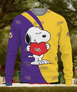 LSU Tigers Snoopy Cute Heart American Sports Team Ugly Christmas Sweater