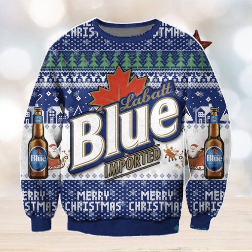 Labatt Blue Imported 3D Ugly Christmas Sweater Christmas Gift