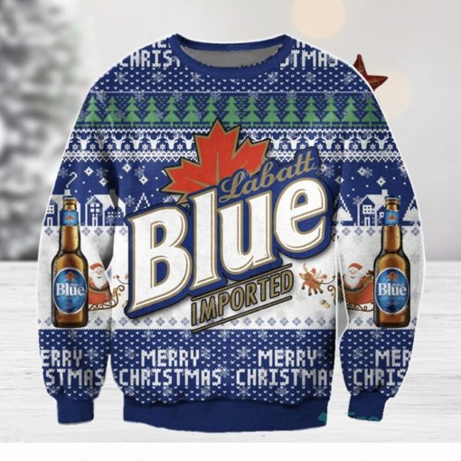 Labatt Blue Imported 3D Ugly Christmas Sweater Christmas Gift