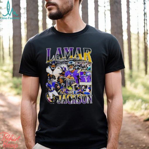 Lamar Jackson Jr Baltimore Ravens Football Logo Vintage 2023 Shirt