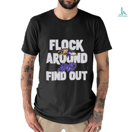 Lamar Jackson Wearing Flock Around And Find Out Baltimore Ravens Tee shirt