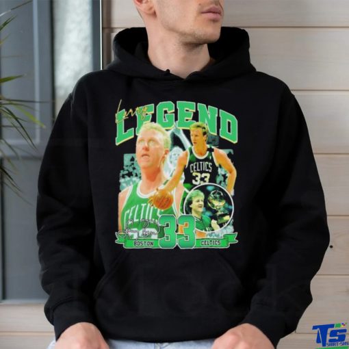 Larry Bird number 33 legend Boston Celtics signatures shirt