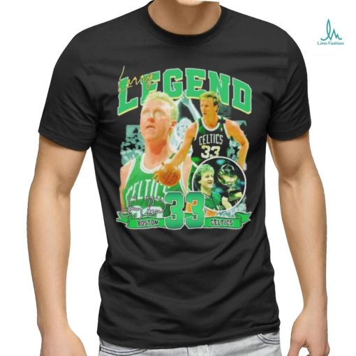 Larry Bird number 33 legend Boston Celtics signatures shirt