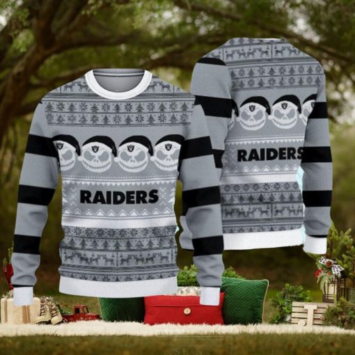 Las Vegas Raiders Christmas Reindeer Pattern Limited Edition Ugly Sweater